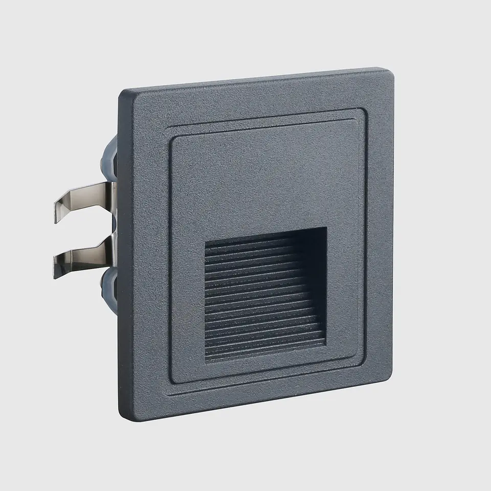 BALIZADOR LED DE PAREDE QUADRADO ANTRACITE 2W 3000K 2