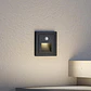 BALIZADOR LED DE PAREDE C/ SENSOR PRETO 2W 3000K - Thumbnail 3