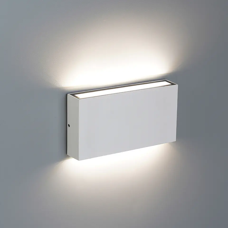 APLIQUE LED DE PAREDE BRANCO 2X5W 3CCT ILUMINAÇÃO BILATERAL 4