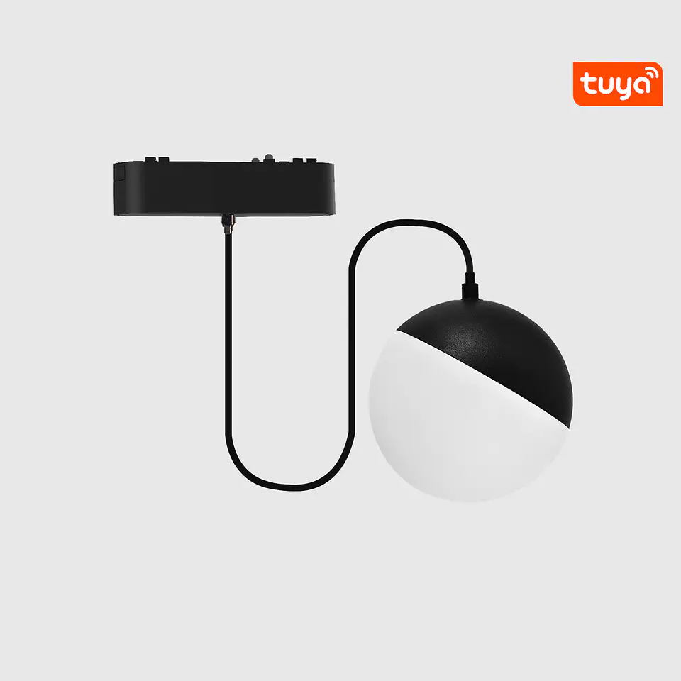PROJETOR ESFÉRICO CALHA MAGNÉTICA SUSPENSO PRETO 10W 3CCT 1