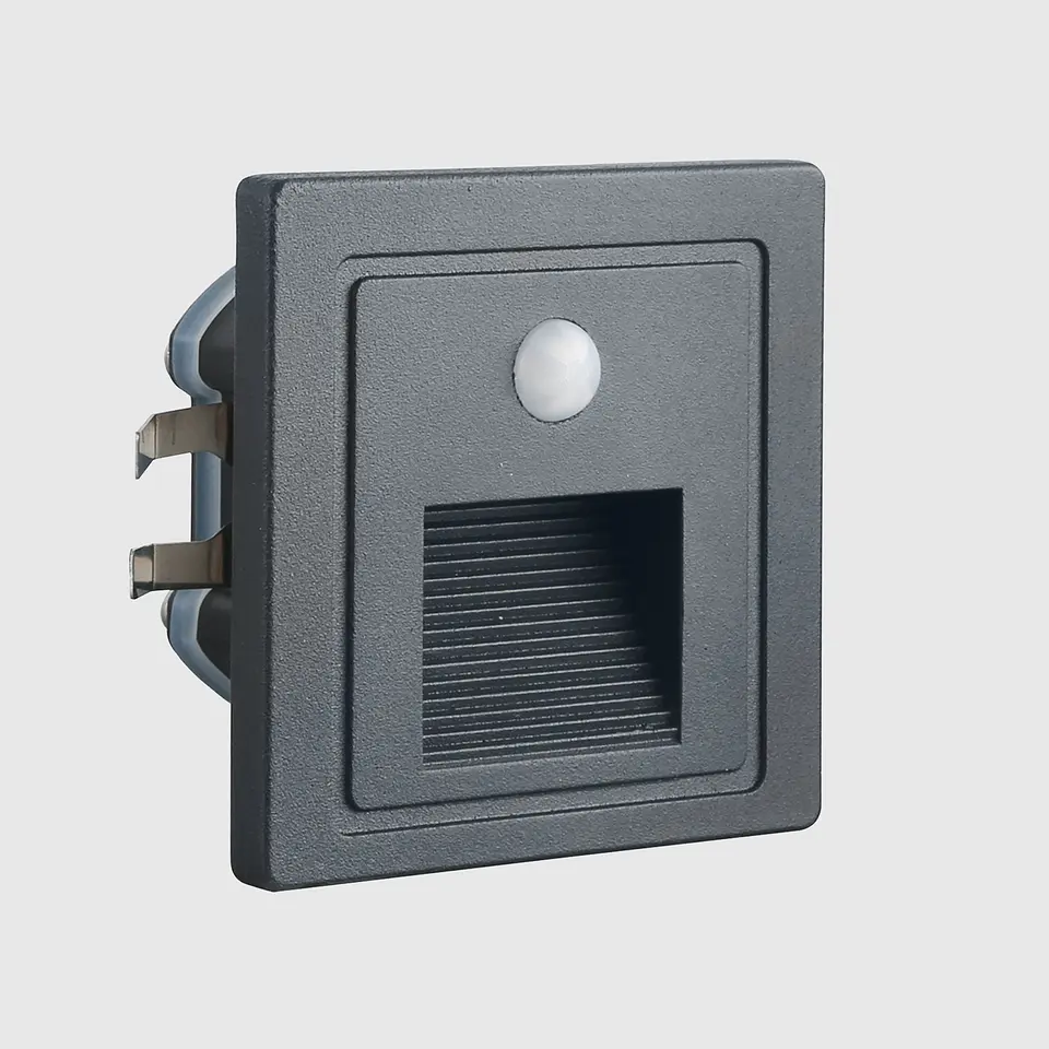 BALIZADOR LED DE PAREDE C/ SENSOR ANTRACITE 2W 3000K 2
