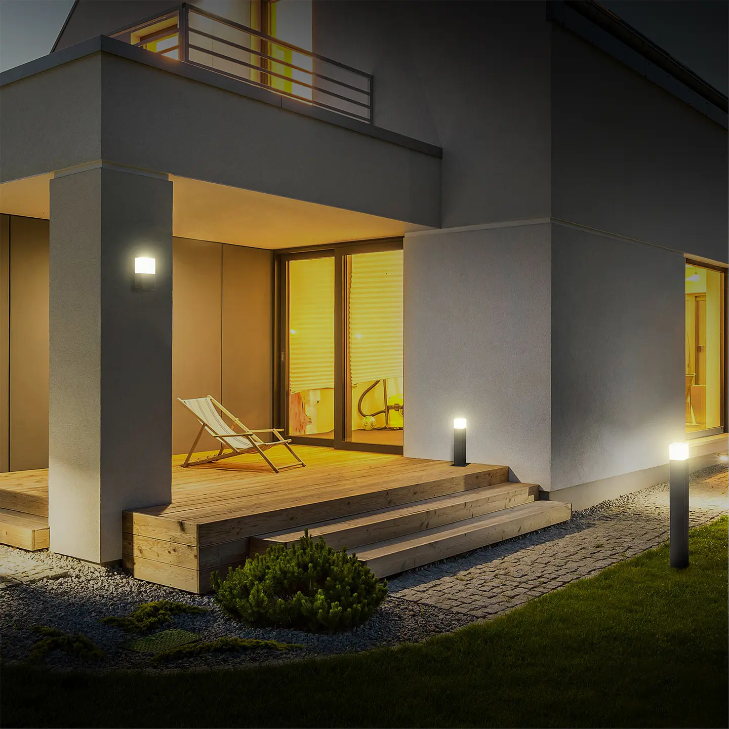 BALIZADOR DE JARDIM B-S E27 740MM ANTRACITE 2