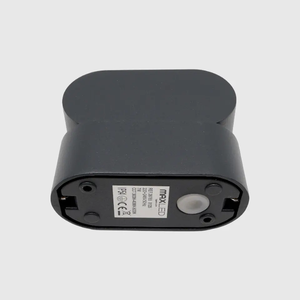 APLIQUE LED DE PAREDE ANTRANCITE 7W 3CCT ROTAÇÃO 300 GRAUS 3
