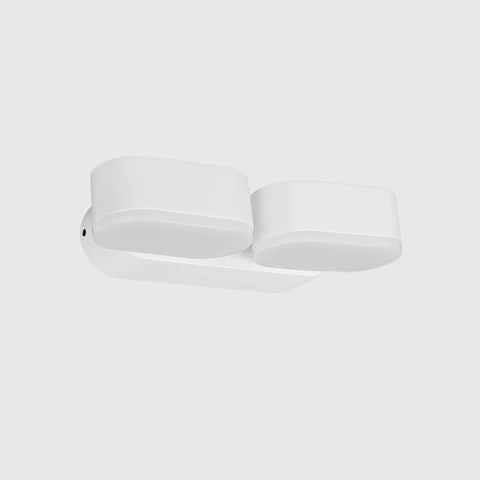 APLIQUE LED DE PAREDE BRANCO 2X6W 3CCT ROTAÇÃO 300 GRAUS