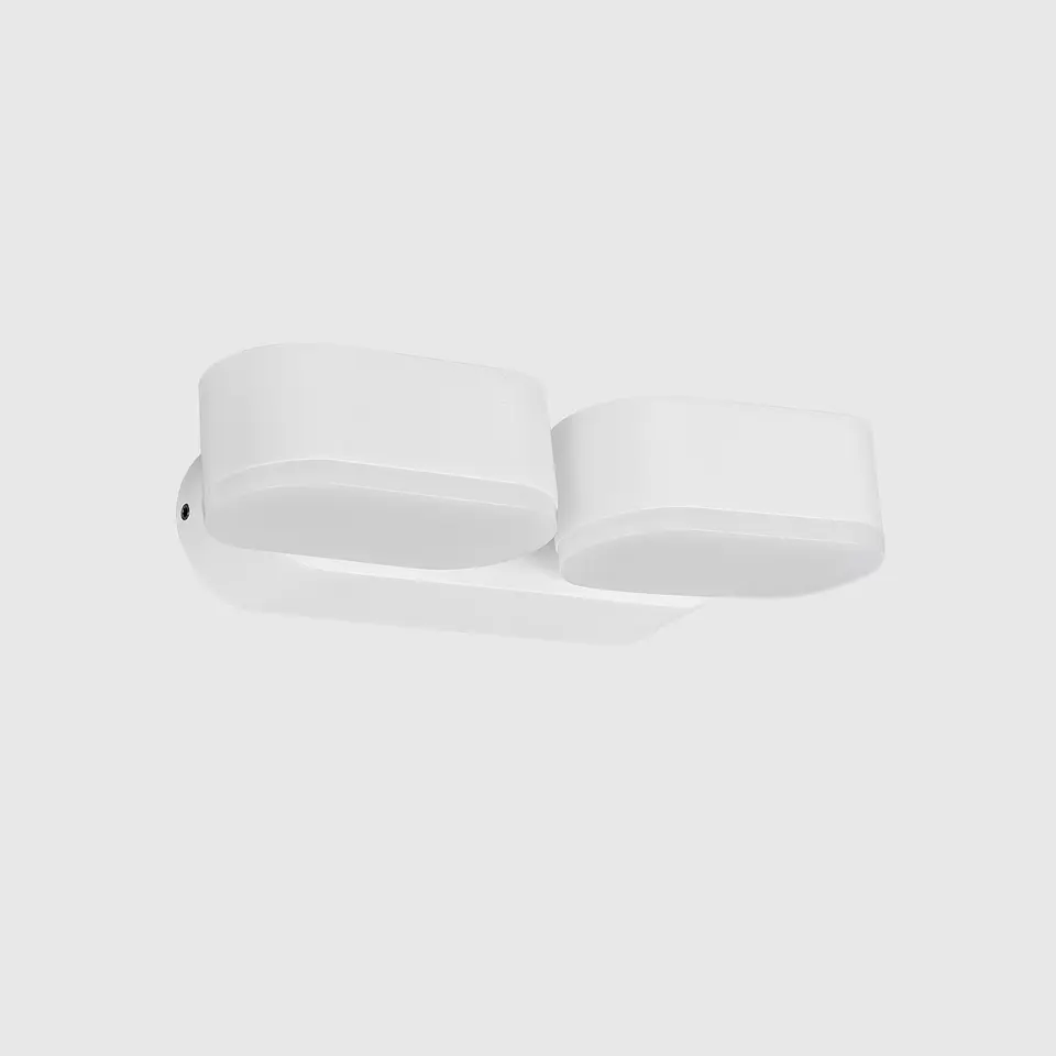 APLIQUE LED DE PAREDE BRANCO 2X6W 3CCT ROTAÇÃO 300 GRAUS 1