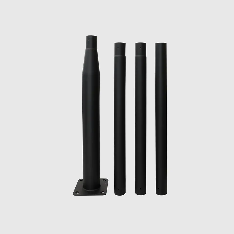 POSTE PRETO MODULAR ATÉ 4M PARA LUMINÁRIA 