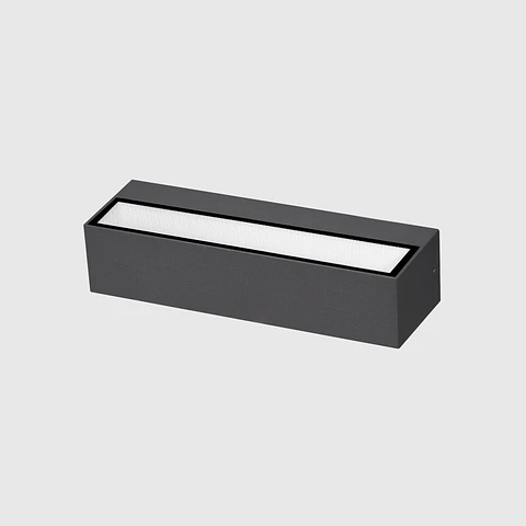 APLIQUE LED PAREDE RETANGULAR ANTRACITE  2X10W 3CCT