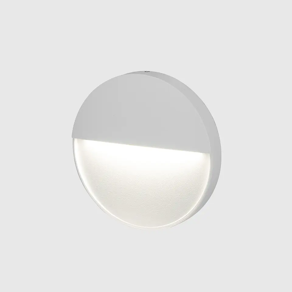 APLIQUE LED PAREDE REDONDO BRANCO 3W 3CCT 2