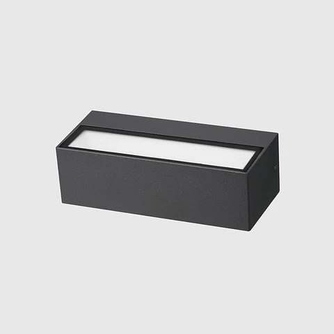 APLIQUE LED PAREDE RETANGULAR ANTRACITE 2X6W 3CCT