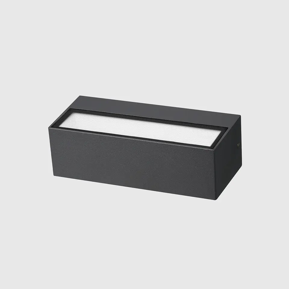 APLIQUE LED PAREDE RETANGULAR ANTRACITE 2X6W 3CCT 1