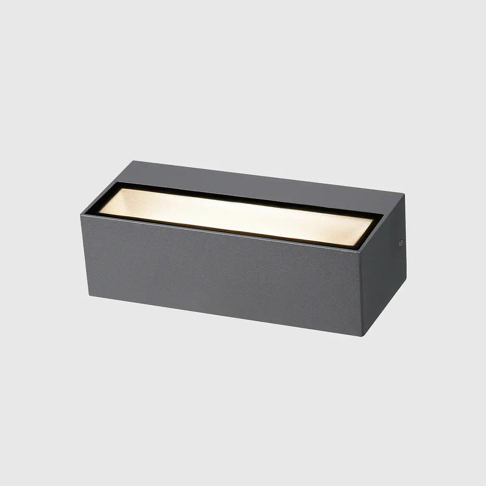 APLIQUE LED PAREDE RETANGULAR ANTRACITE 2X6W 3CCT 2