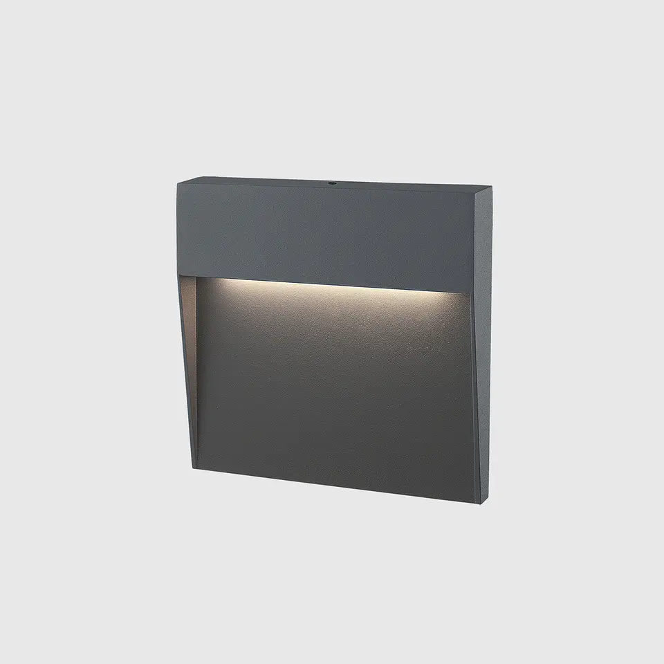 APLIQUE LED PAREDE QUADRADO ANTRANCITE 3W 3CCT 2