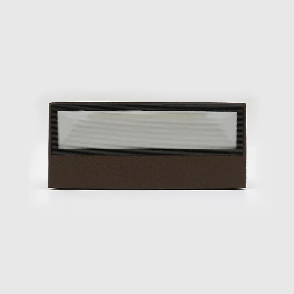 APLIQUE LED PAREDE RETANGULAR CORTEN 2X6W 3CCT 5