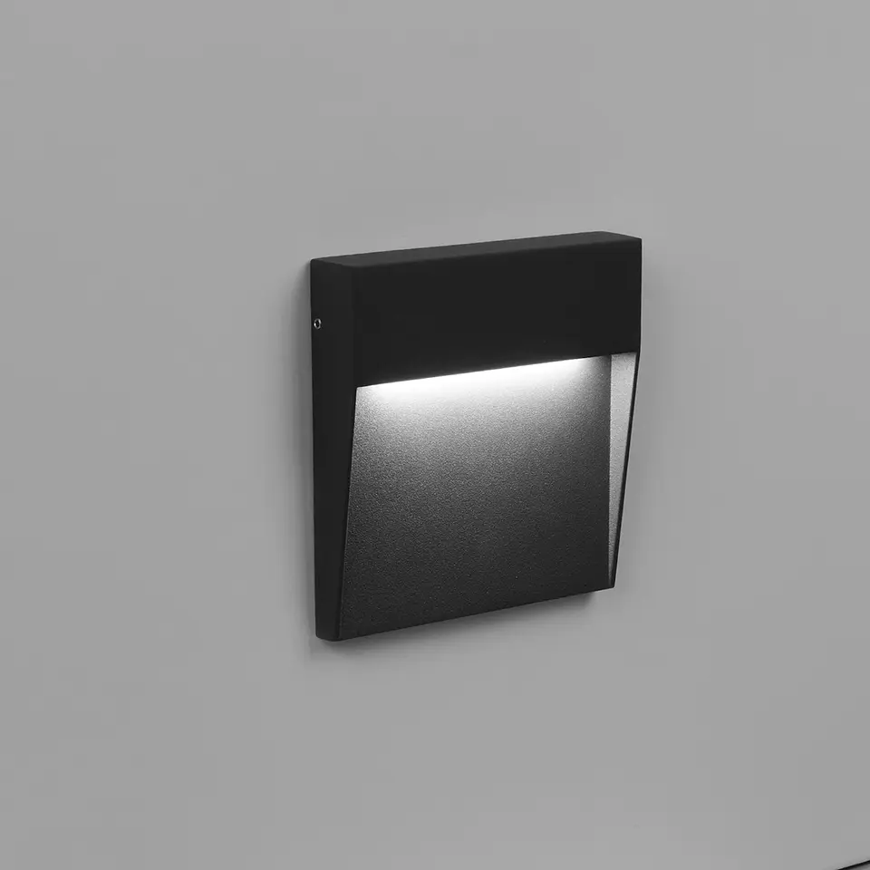 APLIQUE LED PAREDE QUADRADO ANTRANCITE 3W 3CCT 3