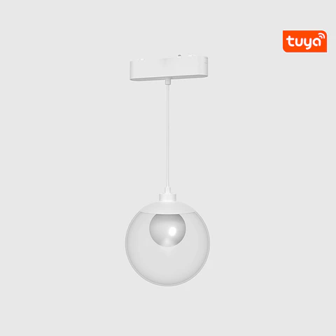 PROJETOR ESFÉRICO CALHA MAGNÉTICA SUSPENSO TRANSPARENTE BRANCO 5W 3CCT