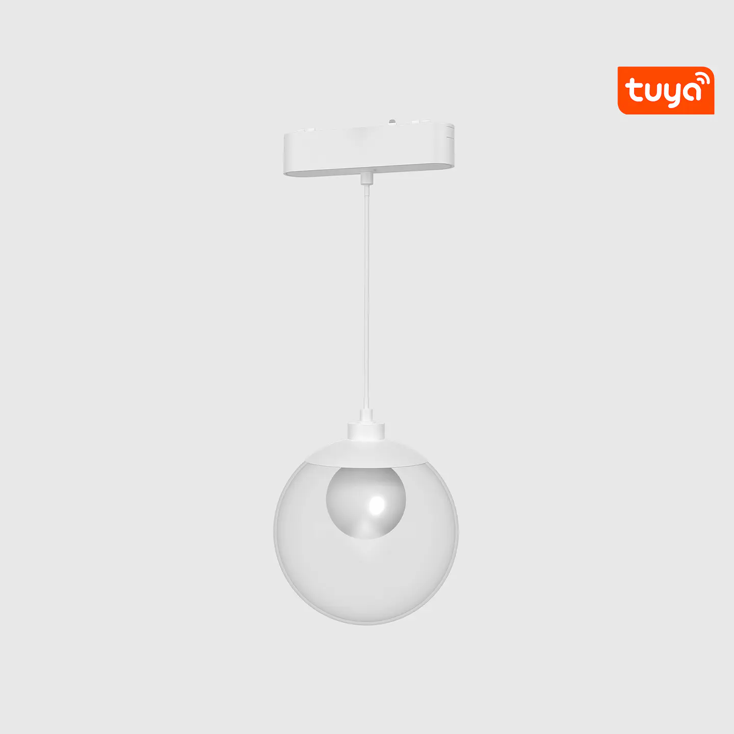 PROJETOR ESFÉRICO CALHA MAGNÉTICA SUSPENSO TRANSPARENTE BRANCO 5W 3CCT 1