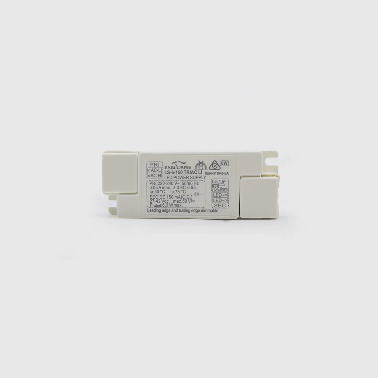 DRIVER EAGLERISE PARA DOWNLIGHT LED TRIAC DRIVER 6-9W, 27-42V, 150mA 1