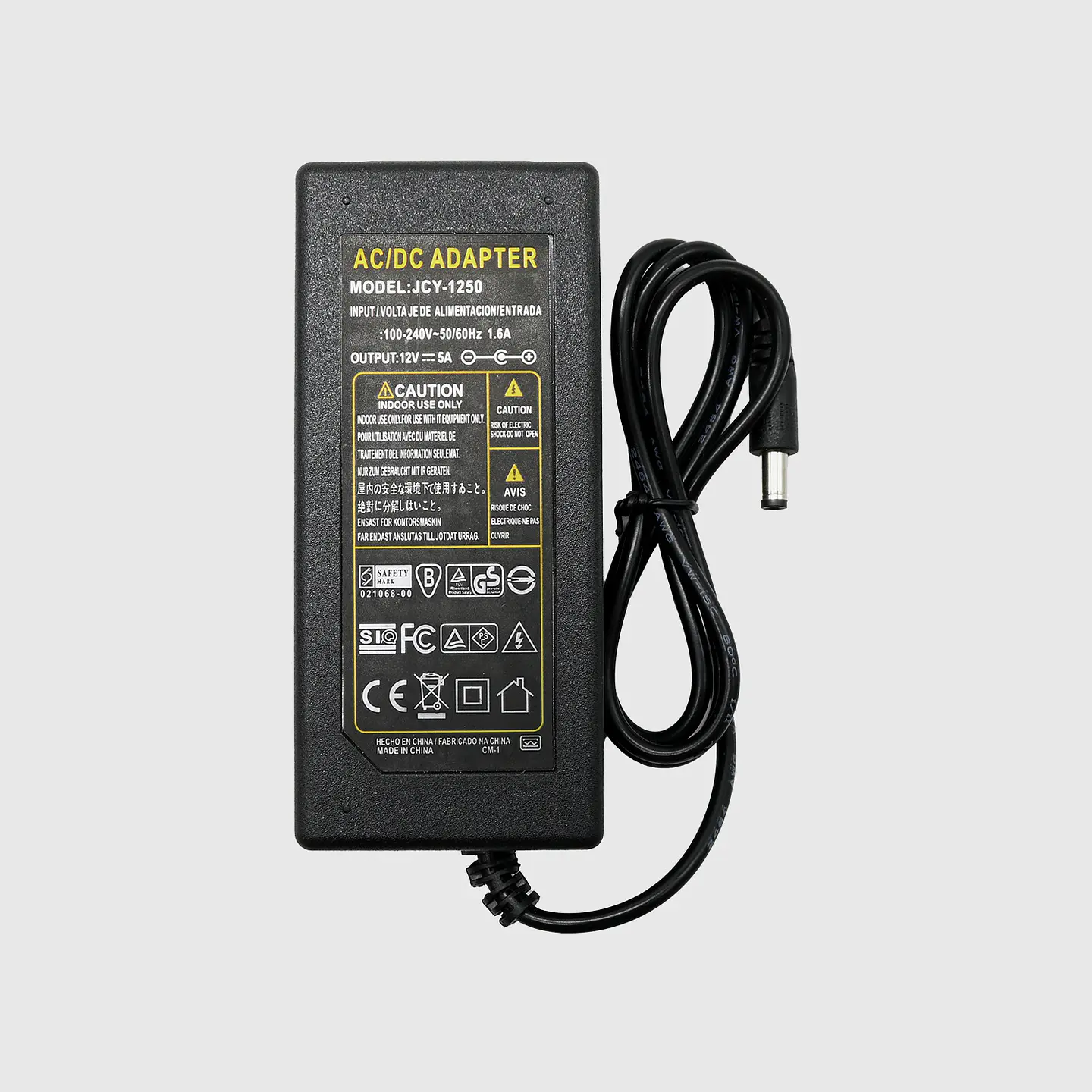 TRANSFORMADOR 12V IP20 5A COM CABO 2