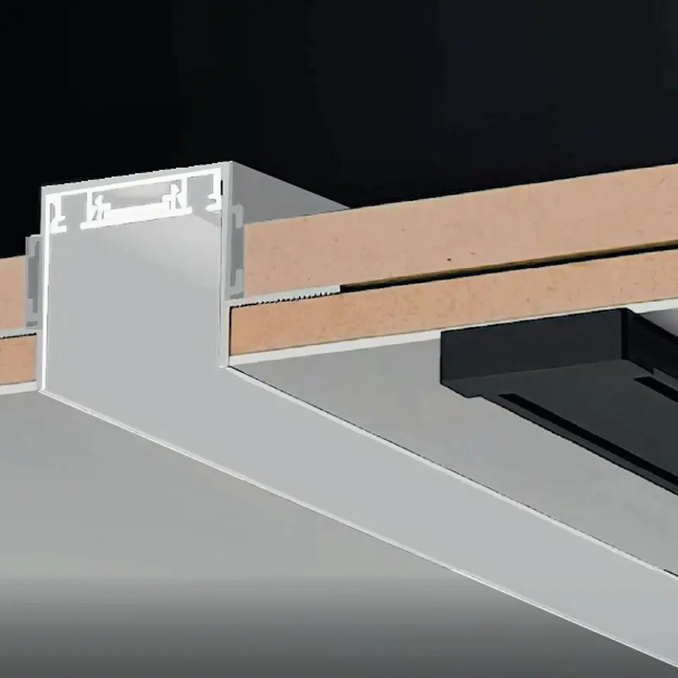CALHA MAGNÉTICA DE EMBUTIR BRANCA DE 2M 2
