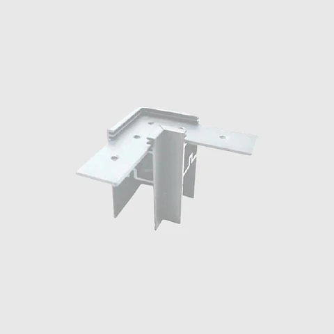 CURVA PARA PERFIL SUSPENSO BRANCO DA CALHA MAGNÉTICA