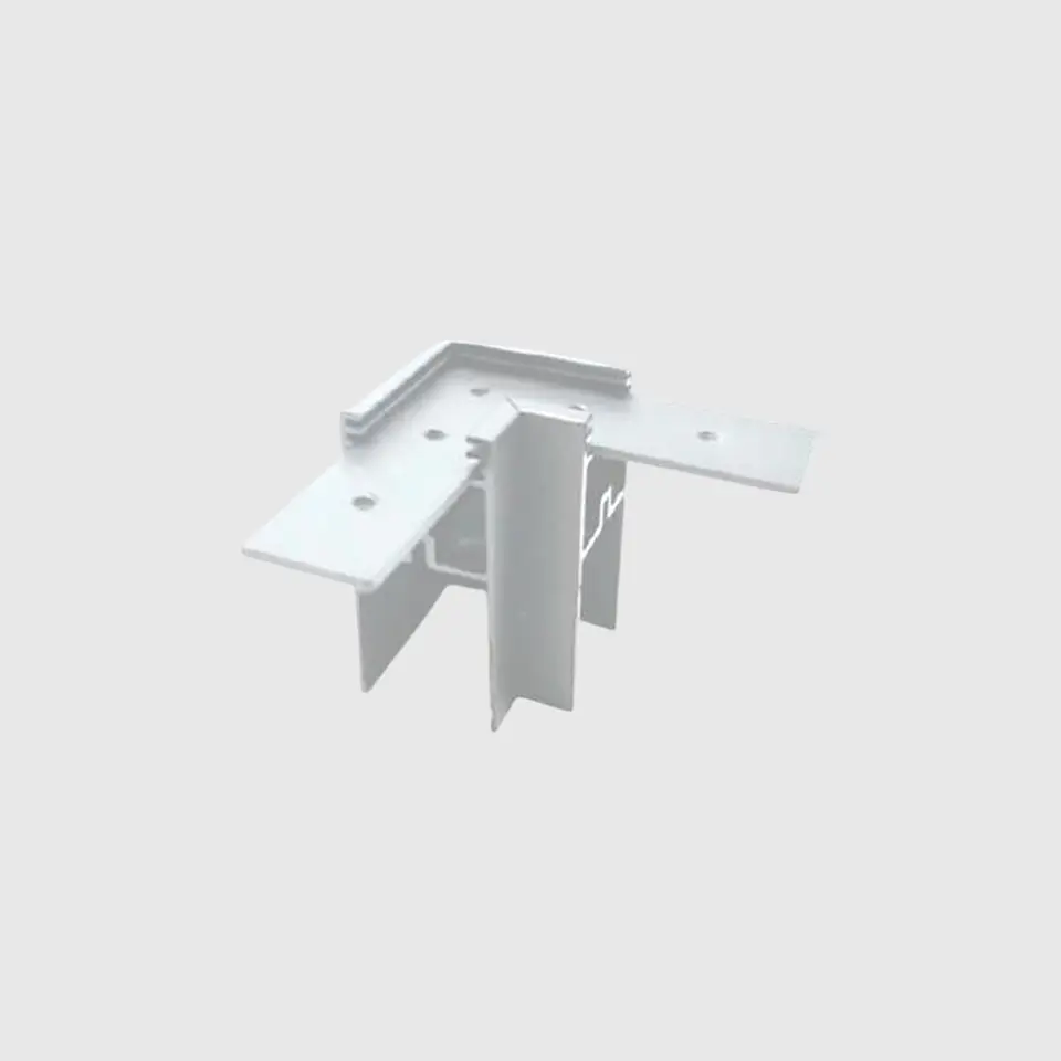 CURVA PARA PERFIL SUSPENSO BRANCO DA CALHA MAGNÉTICA 1