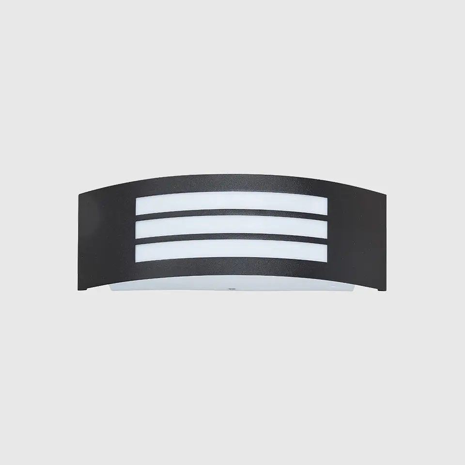 APLIQUE DE PAREDE B-S IP44 1*E27 PRETO MATE 1