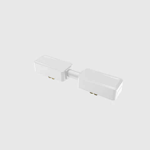 CONECTOR DUPLO BRANCO PARA CALHA MAGNÉTICA
