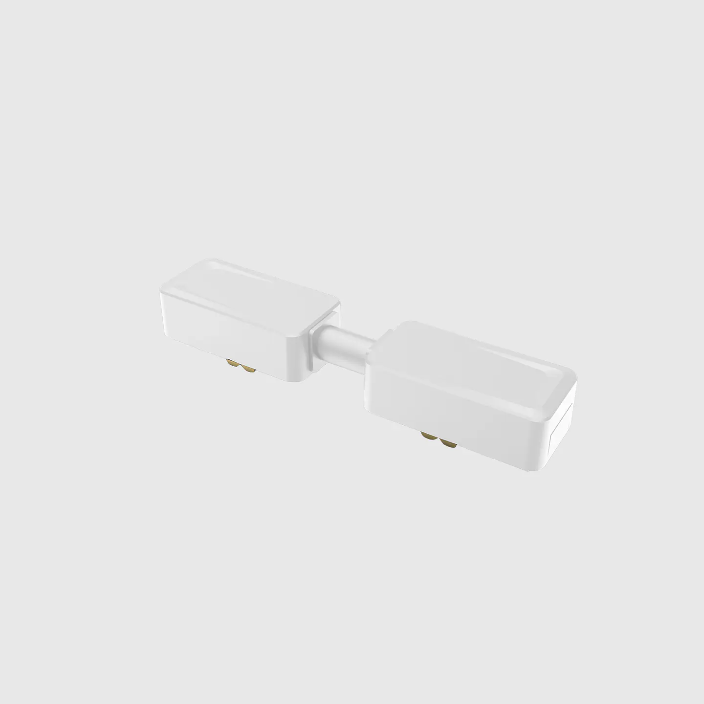 CONECTOR DUPLO BRANCO PARA CALHA MAGNÉTICA 1