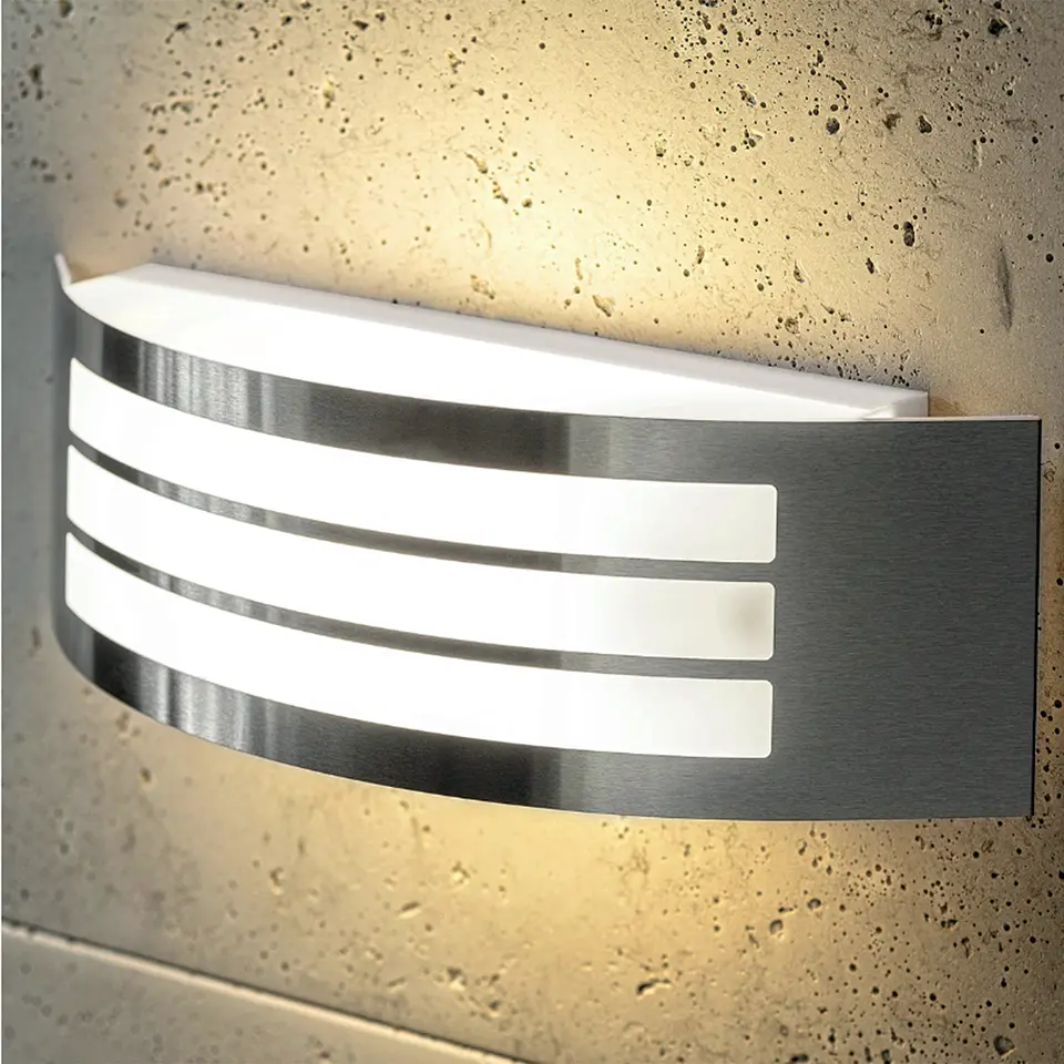 APLIQUE DE PAREDE IP44 B-S 1*E27 AÇO INOX 3