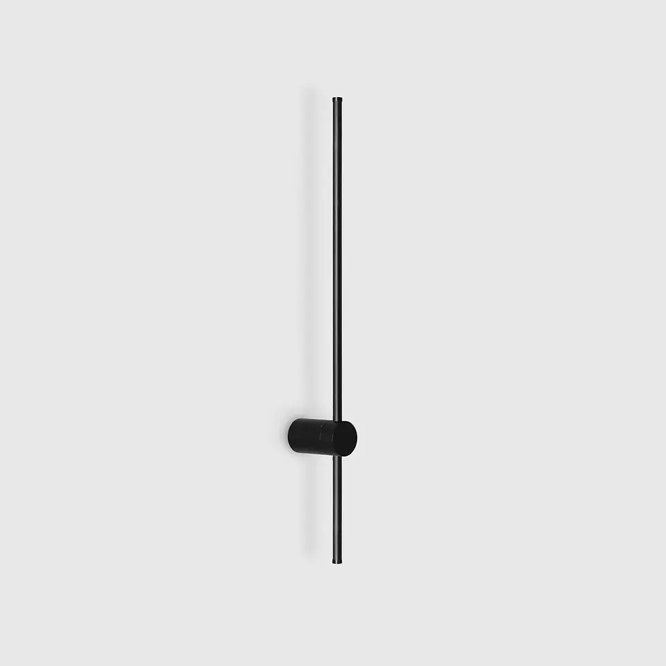 APLIQUE LED PAREDE PRETO 60CM 8W 3000K 2
