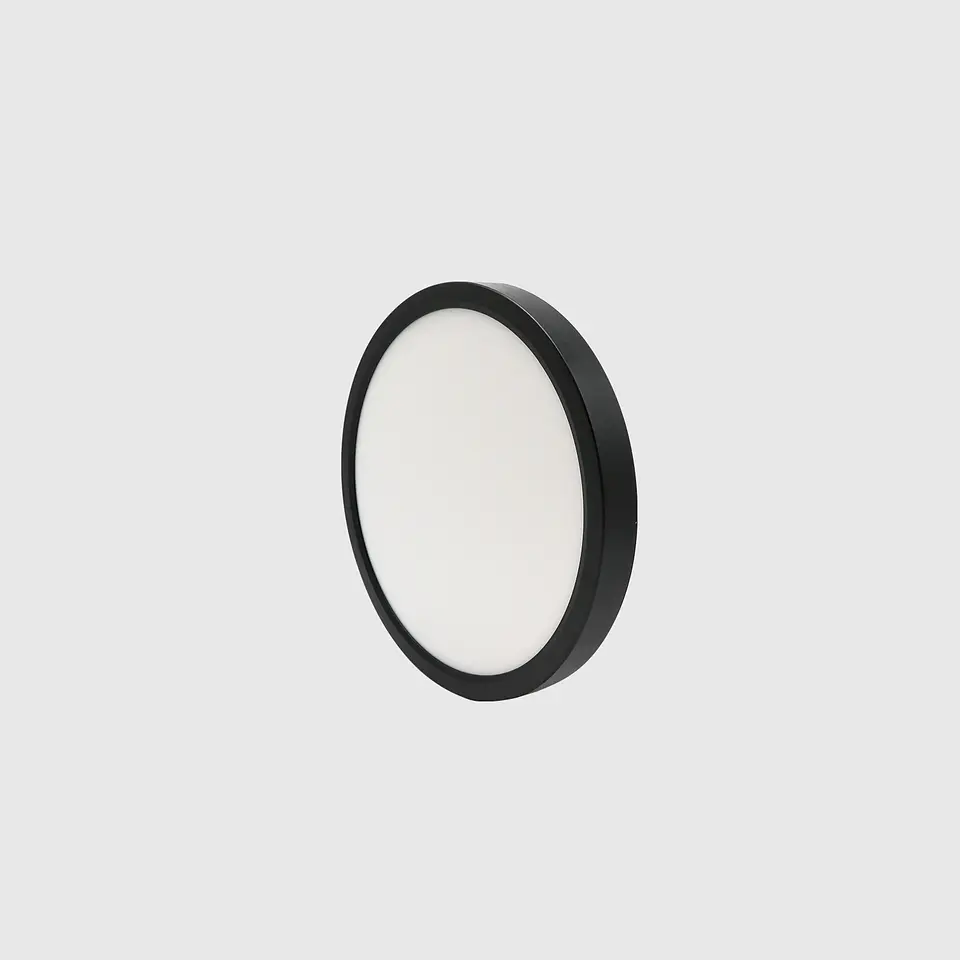 PLAFON LED REDONDO SUPER SLIM PRETO 18W 3CCT 1
