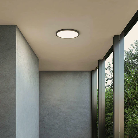 PLAFON LED REDONDO SUPER SLIM PRETO 24W 3CCT