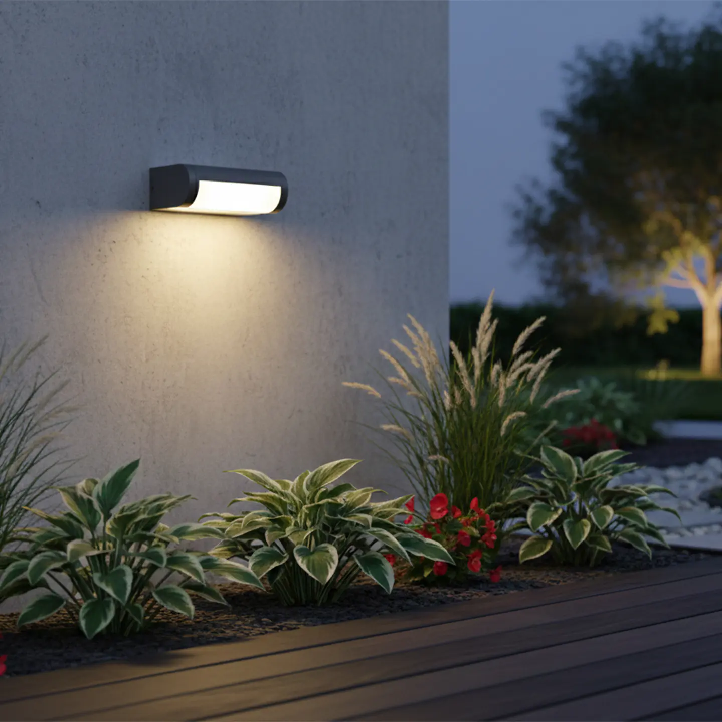 APLIQUE LED DE PAREDE IP54 12W 3000K ANTRACITE 2