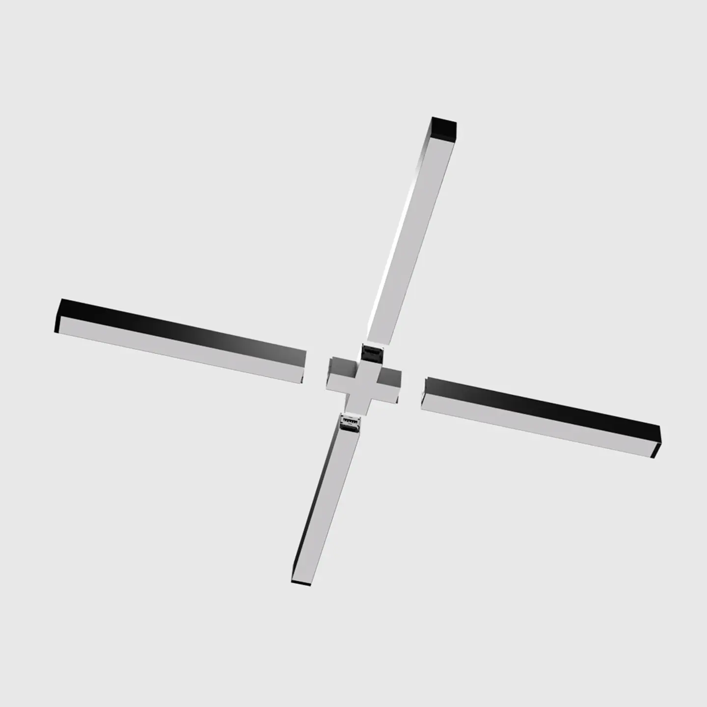 UNIÃO CRUZADA PRETA 12W 3CCT PARA LIENARES MODULARES 