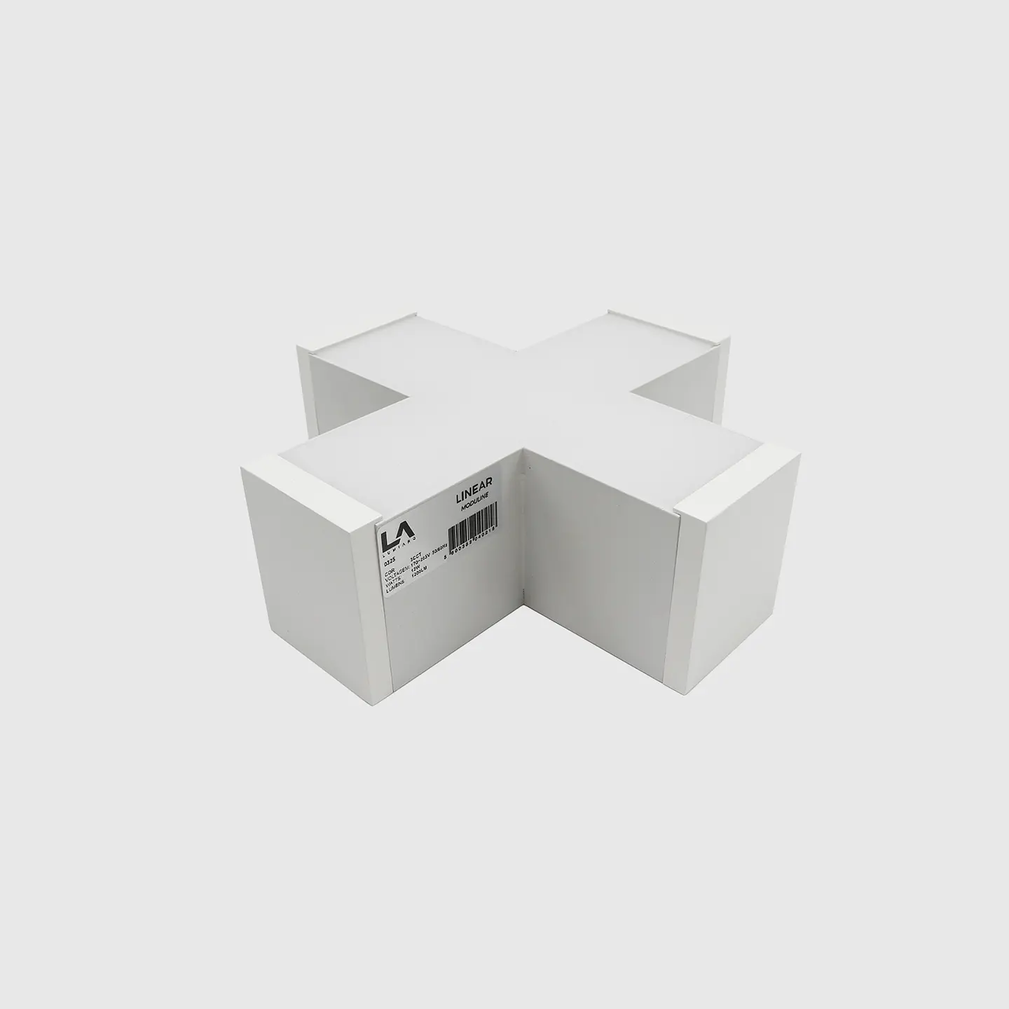 UNIÃO CRUZADA BRANCA 12W 3CCT PARA LIENARES MODULARES 