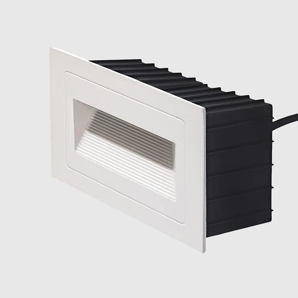 LED APLIQUE RETANGULAR ENCASTRAR D697/L BRANCO 6W 3000K 2