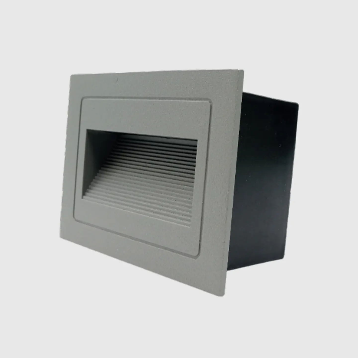 LED APLIQUE RETANGULAR ENCASTRAR D697/L CINZA 6W 4000K 1