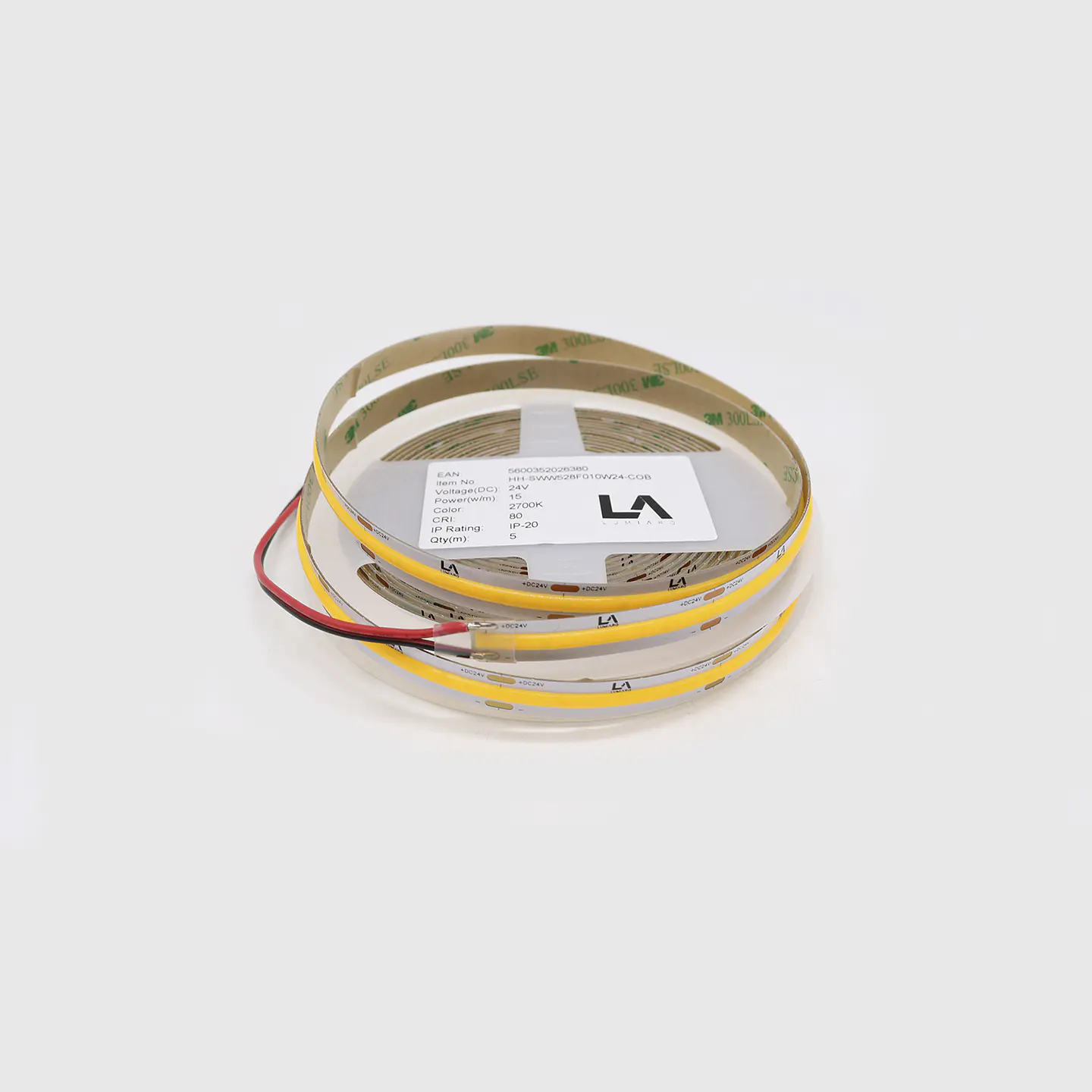 FITA LED COB 10MM 528 CHIPS 5M IP20 24V 15W 2700K 2