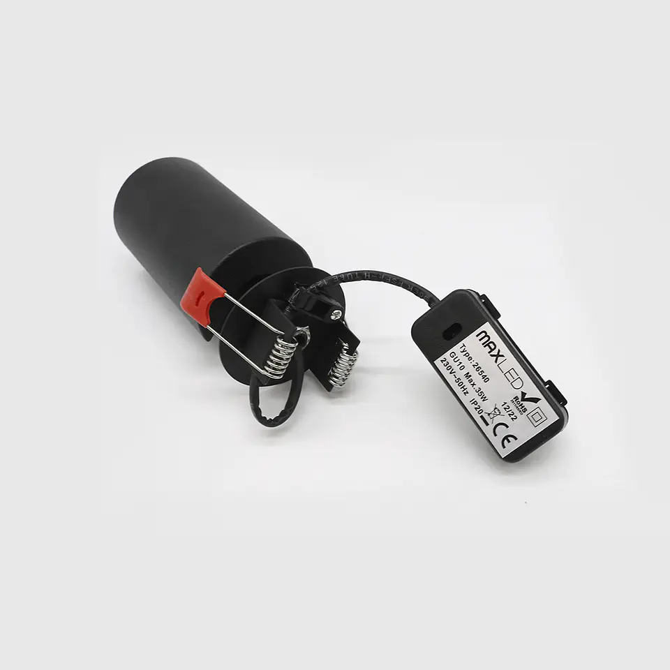 PROJETOR EMBUTIR 1*GU10 RSP01B PRETO 3