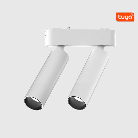 PROJETOR DUPLO BRANCO PARA CALHA MAGNÉTICA 7W+7W 3CCT
