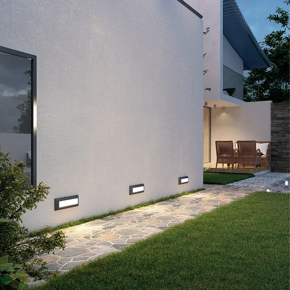 LED APLIQUE MURO DARK GREY 3W 3CCT P2301 2