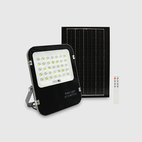 PROJETOR LED SOLAR C/ COMANDO 100W 6500K