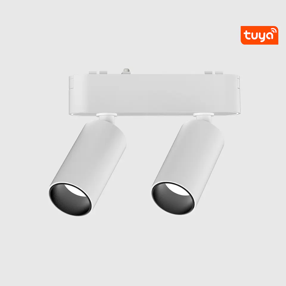 PROJETOR DUPLO CALHA MAGNÉTICA BRANCO 5W+5W 3CCT 1
