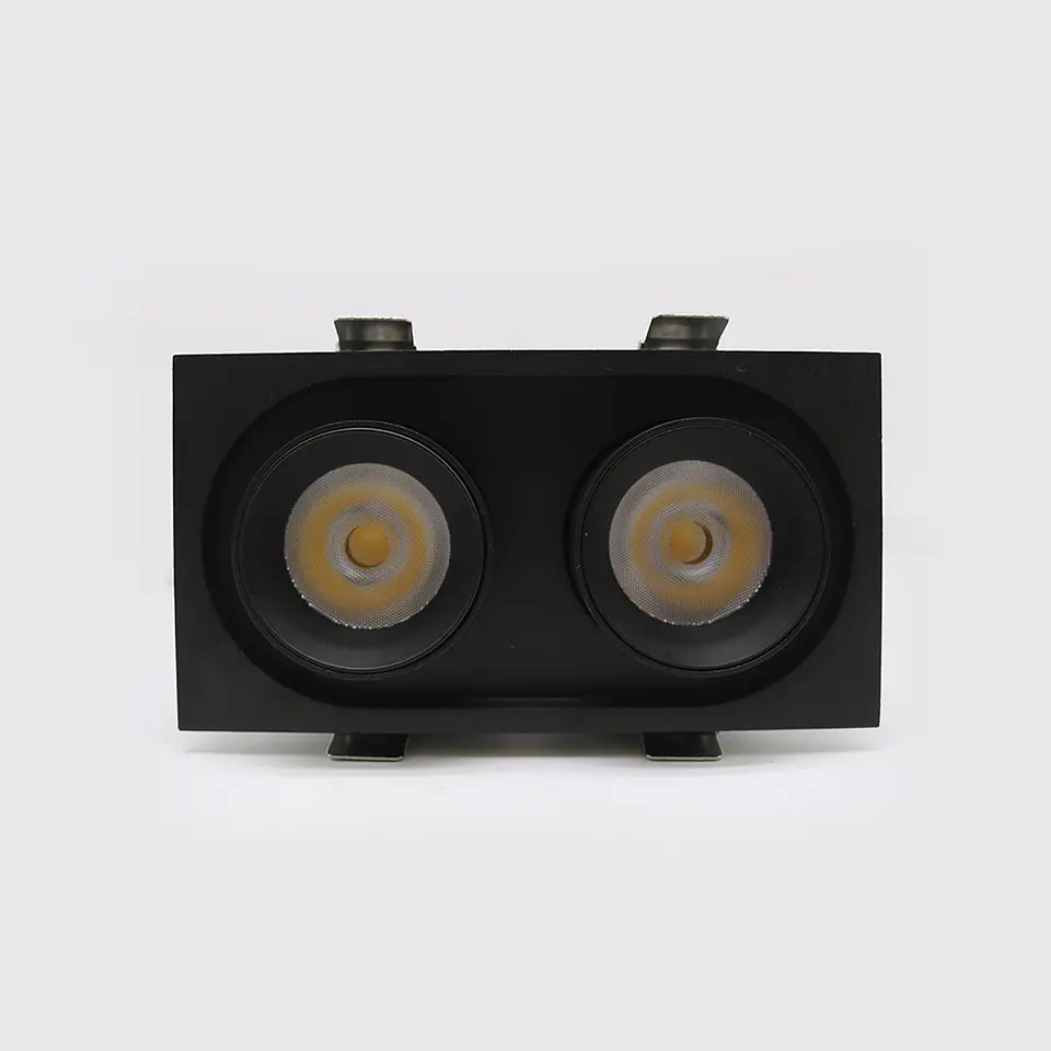 LED DOWNLIGHT 2*12W 3CCT LS3005R90-2 PRETO 4