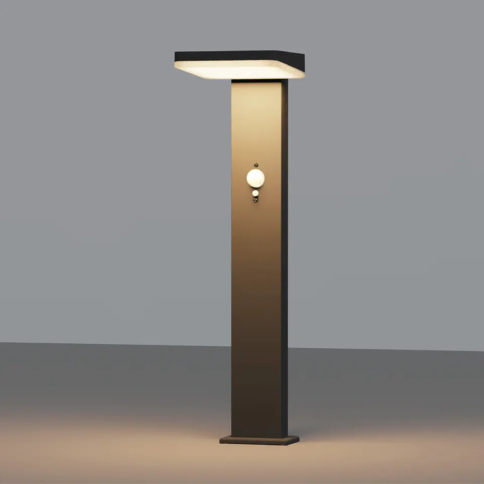 BALIZADOR LED SOLAR C/SENSOR 4.5W 3000k 3