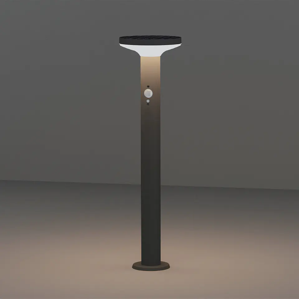 BALIZADOR LED SOLAR C/SENSOR 4.5W 3000k 3