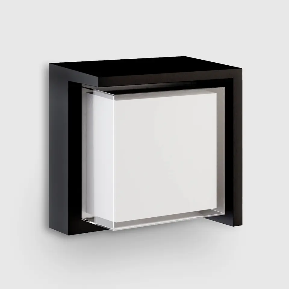 APLIQUE LED DE PAREDE QUADRADO ANTRANCITE 10W 3CCT 1