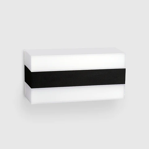 APLIQUE LED PAREDE PRETO RETANGULAR 8W 3000K
