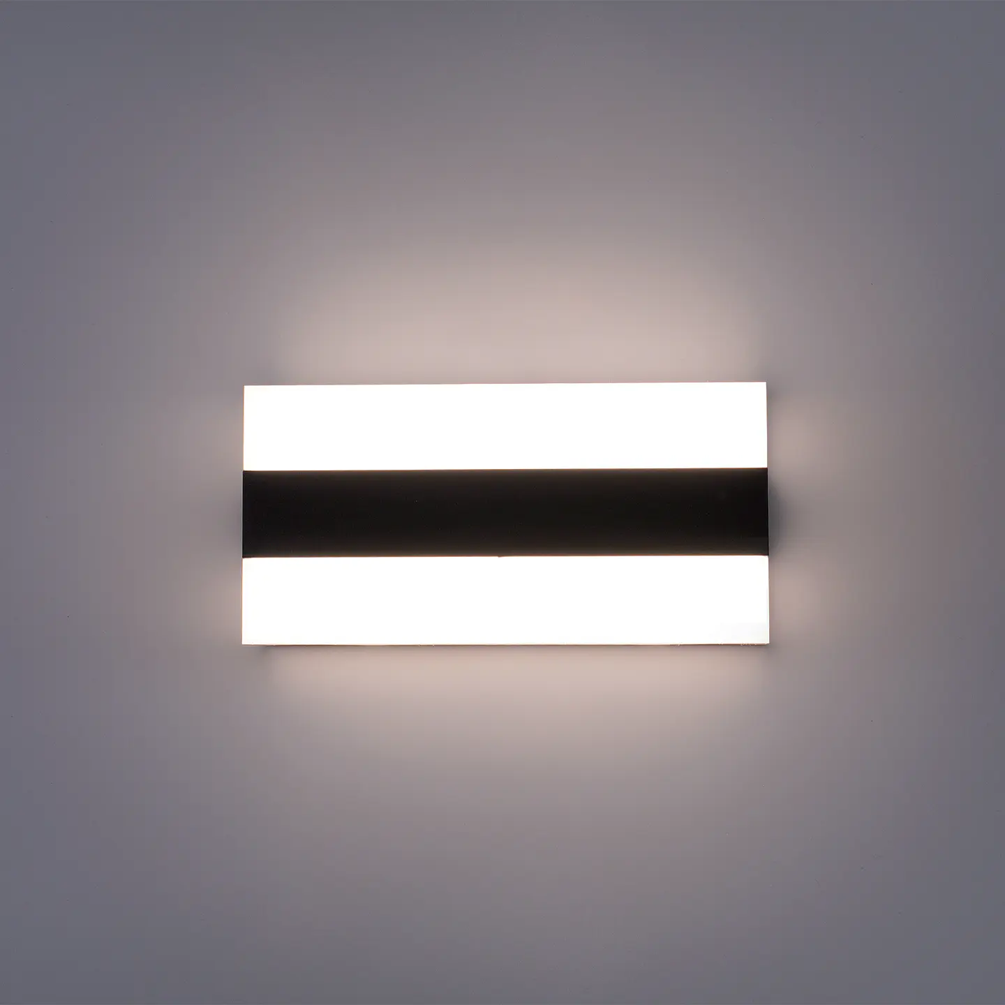 APLIQUE LED PAREDE PRETO RETANGULAR 8W 3000K 2