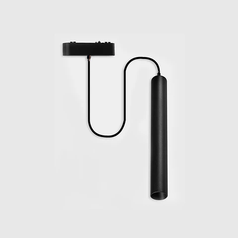 PROJETOR SUSPENSO EM PRETO PARA CALHA MAGNÉTICA 7W 2700K
